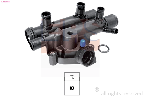 Thermostat, coolant Made in Italy - OE Equivalent 1.880.666