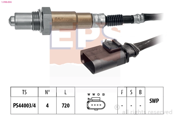 Oxygen Sensor Made in Italy - OE Equivalent 1.998.056