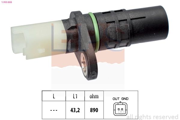 Sensor, crankshaft pulse Made in Italy - OE Equivalent 1.953.555