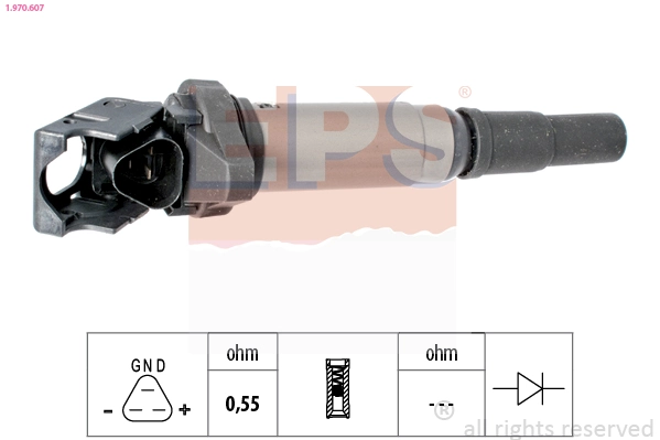 Ignition Coil Made in Italy - OE Equivalent 1.970.607