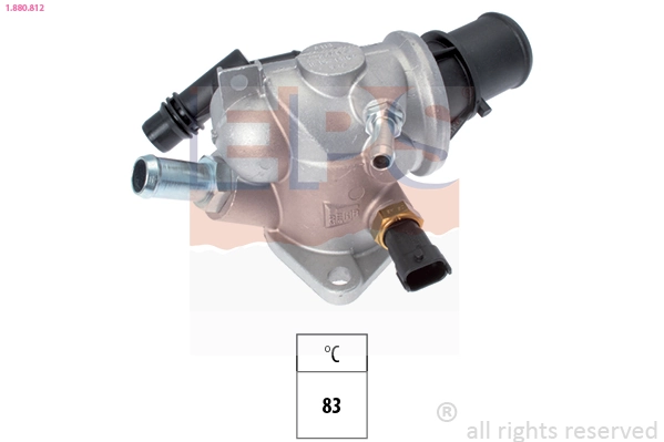 Thermostat, coolant Made in Italy - OE Equivalent 1.880.812