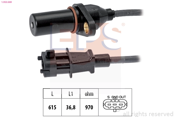 Sensor, crankshaft pulse Made in Italy - OE Equivalent 1.953.569