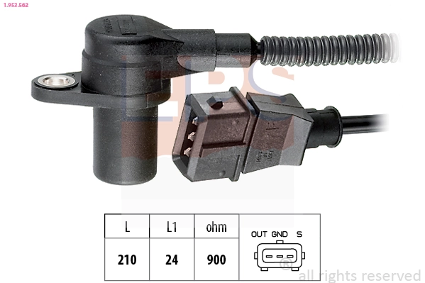 Sensor, crankshaft pulse Made in Italy - OE Equivalent 1.953.562