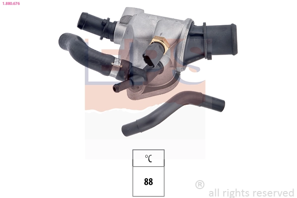 Thermostat, coolant Made in Italy - OE Equivalent 1.880.676