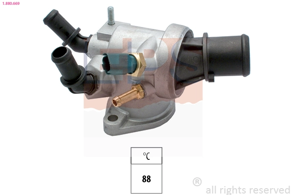 Thermostat, coolant Made in Italy - OE Equivalent 1.880.669