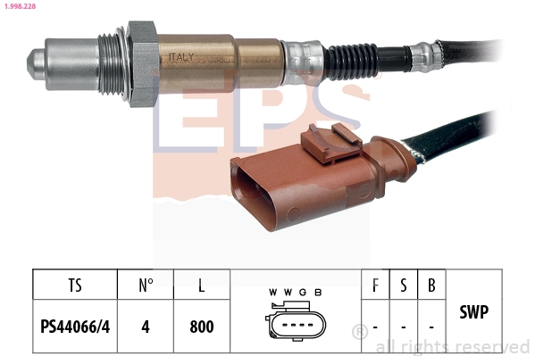 Oxygen Sensor Made in Italy - OE Equivalent 1.998.228