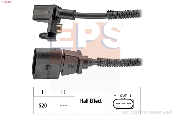Sensor, crankshaft pulse Made in Italy - OE Equivalent 1.953.443