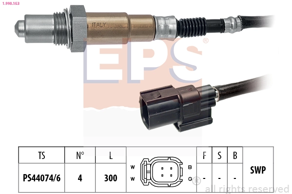 Oxygen Sensor Made in Italy - OE Equivalent 1.998.153