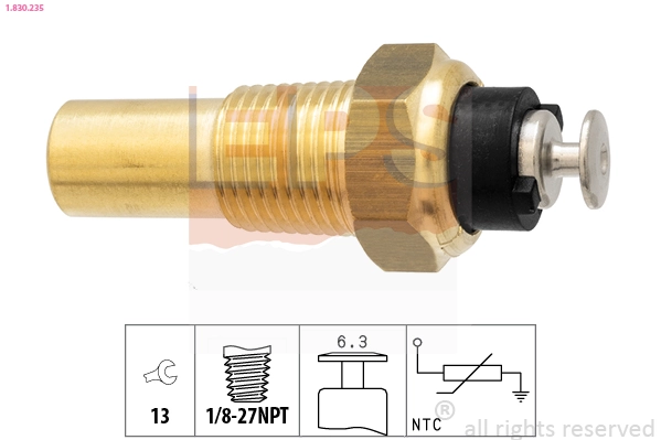 Sensor, coolant temperature Made in Italy - OE Equivalent 1.830.235