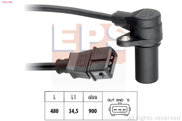 Sensor, crankshaft pulse Made in Italy - OE Equivalent 1.953.168