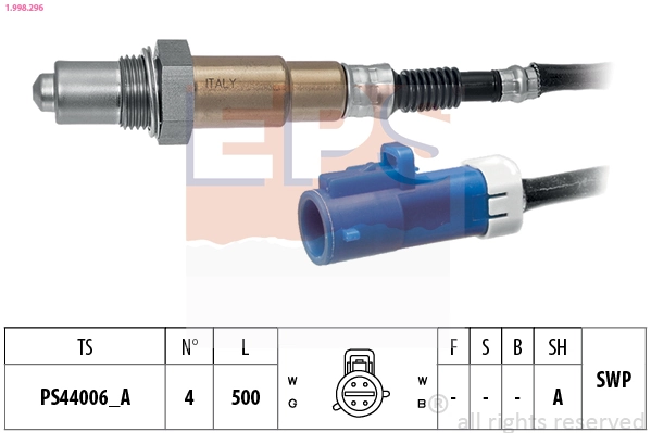 Oxygen Sensor Made in Italy - OE Equivalent 1.998.296