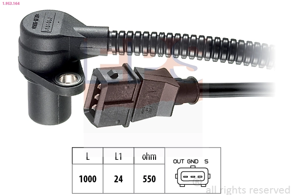 Sensor, crankshaft pulse Made in Italy - OE Equivalent 1.953.164
