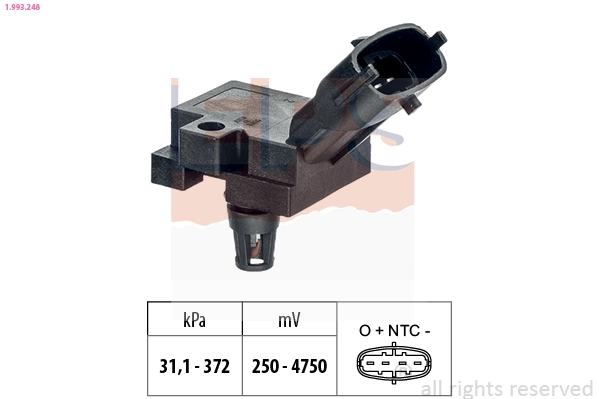 Air Pressure Sensor, altitude adaption Made in Italy - OE Equivalent 1.993.248