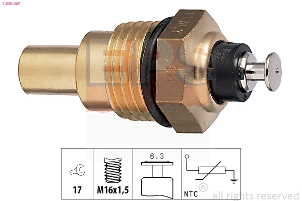 Sensor, coolant temperature Made in Italy - OE Equivalent 1.830.067
