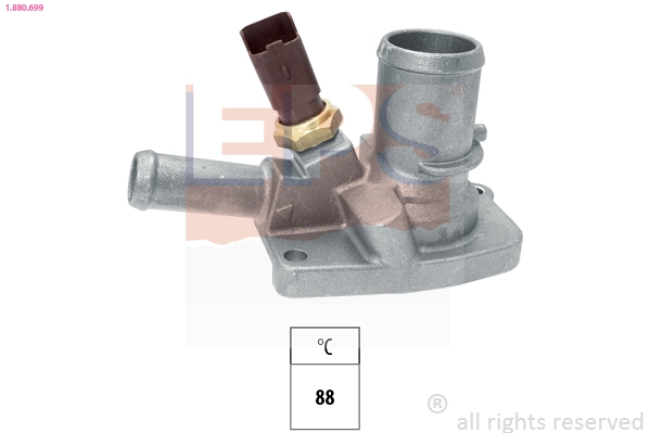 Thermostat, coolant Made in Italy - OE Equivalent 1.880.699