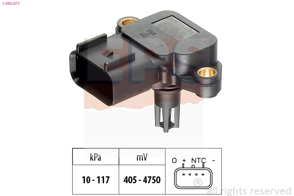Air Pressure Sensor, altitude adaption Made in Italy - OE Equivalent 1.993.077