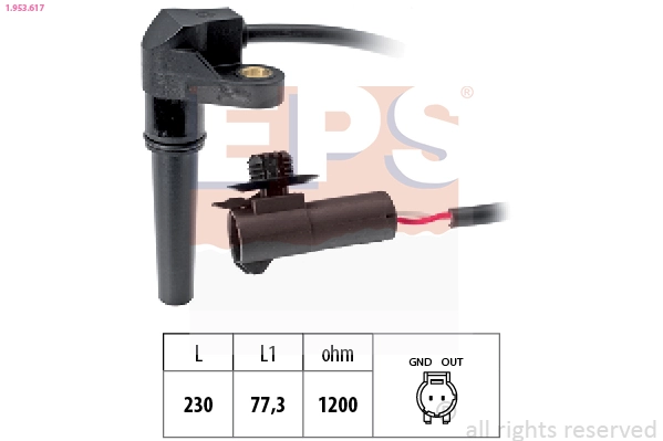 Sensor, engine speed Made in Italy - OE Equivalent 1.953.617