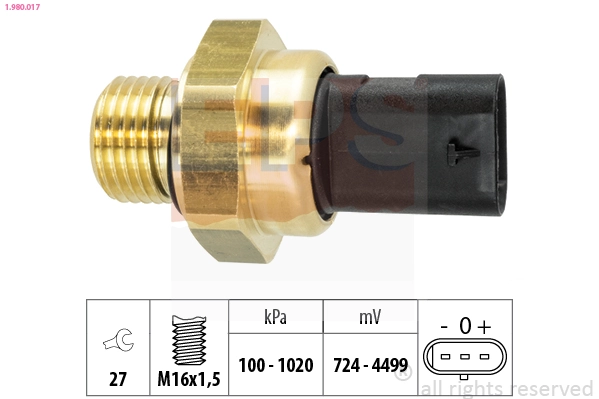 Sensor, oil pressure Made in Italy - OE Equivalent 1.980.017