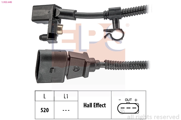Sensor, crankshaft pulse Made in Italy - OE Equivalent 1.953.445