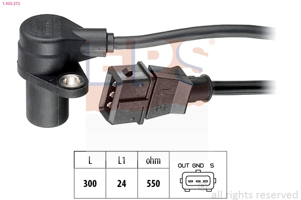 Sensor, crankshaft pulse Made in Italy - OE Equivalent 1.953.272