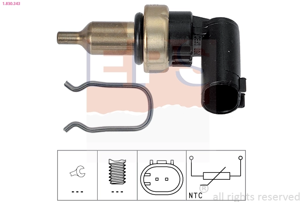 Sensor, coolant temperature Made in Italy - OE Equivalent 1.830.343