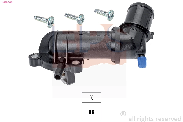 Thermostat, coolant Made in Italy - OE Equivalent 1.880.786