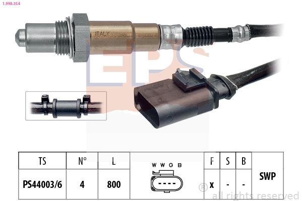 Oxygen Sensor Made in Italy - OE Equivalent 1.998.354