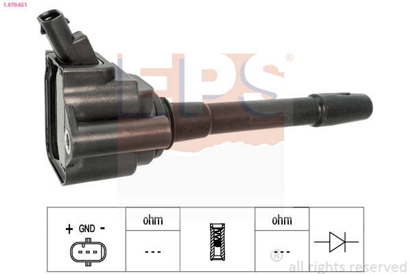 Ignition Coil Made in Italy - OE Equivalent 1.970.651