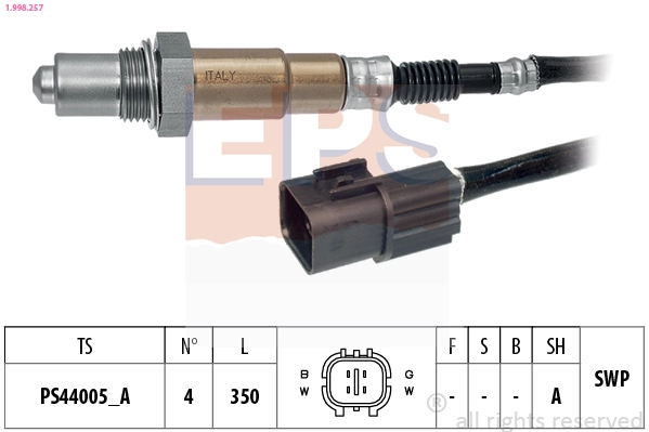 Oxygen Sensor Made in Italy - OE Equivalent 1.998.257