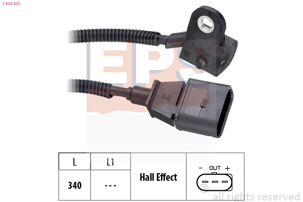 Sensor, engine speed Made in Italy - OE Equivalent 1.953.423