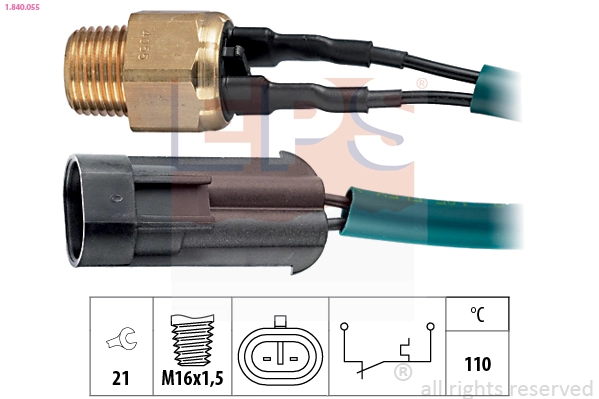 Temperature Switch, coolant warning lamp Made in Italy - OE Equivalent 1.840.055