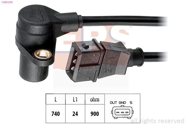 Sensor, crankshaft pulse Made in Italy - OE Equivalent 1.953.214