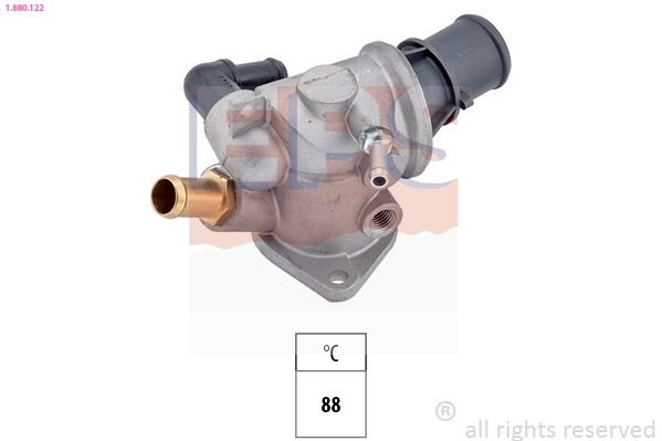 Thermostat, coolant Made in Italy - OE Equivalent 1.880.122