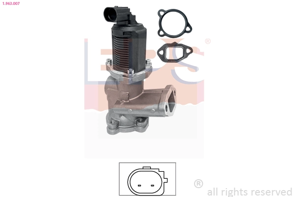 EGR Valve Made in Italy - OE Equivalent 1.963.007