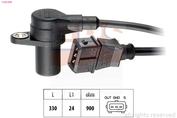 Sensor, crankshaft pulse Made in Italy - OE Equivalent 1.953.090