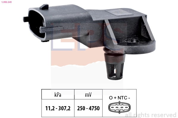 Air Pressure Sensor, altitude adaption Made in Italy - OE Equivalent 1.993.341