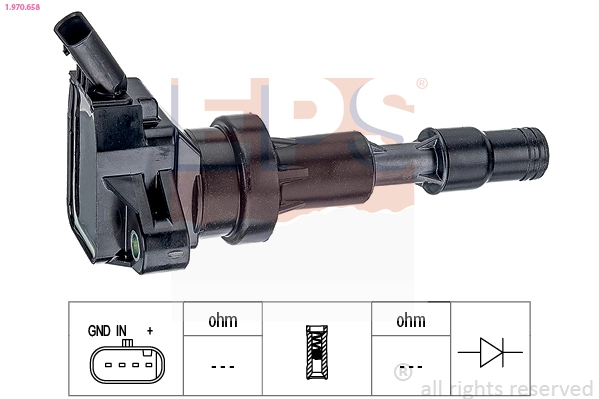 Ignition Coil Made in Italy - OE Equivalent 1.970.658