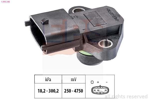 Air Pressure Sensor, altitude adaption Made in Italy - OE Equivalent 1.993.345