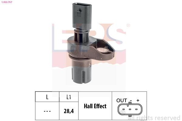 Sensor, engine speed Made in Italy - OE Equivalent 1.953.757