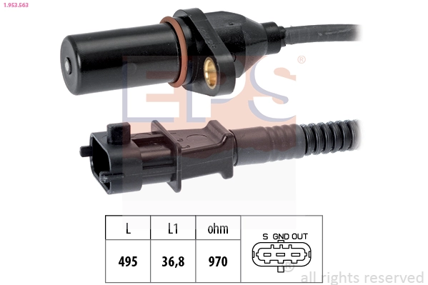 Sensor, crankshaft pulse Made in Italy - OE Equivalent 1.953.563