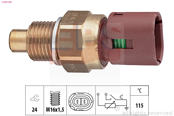 Sensor, coolant temperature Made in Italy - OE Equivalent 1.830.540