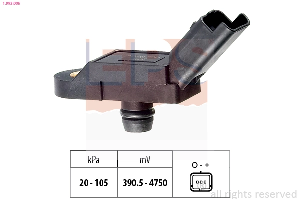 Air Pressure Sensor, altitude adaption Made in Italy - OE Equivalent 1.993.005