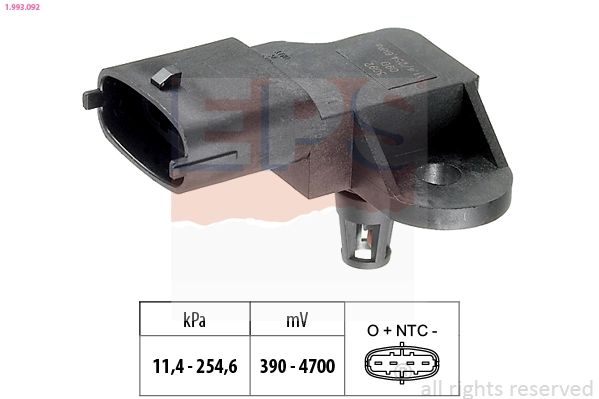 Air Pressure Sensor, altitude adaption Made in Italy - OE Equivalent 1.993.092