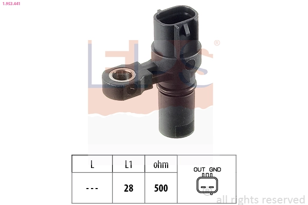 Sensor, engine speed Made in Italy - OE Equivalent 1.953.441