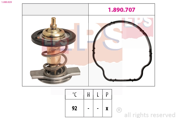 Thermostat, coolant Made in Italy - OE Equivalent 1.880.929
