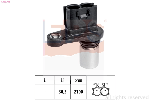 Sensor, crankshaft pulse Made in Italy - OE Equivalent 1.953.716