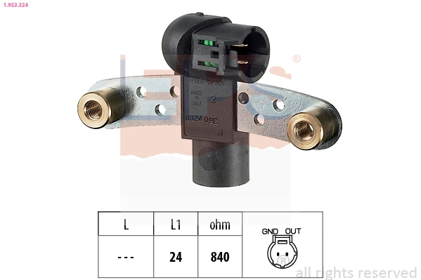 Sensor, crankshaft pulse Made in Italy - OE Equivalent 1.953.324