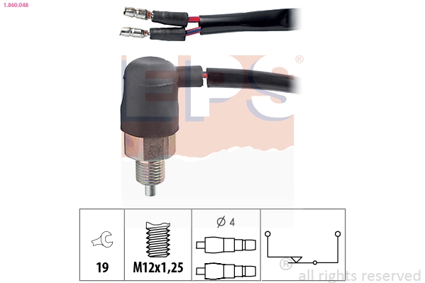 Switch, reverse light Made in Italy - OE Equivalent 1.860.048