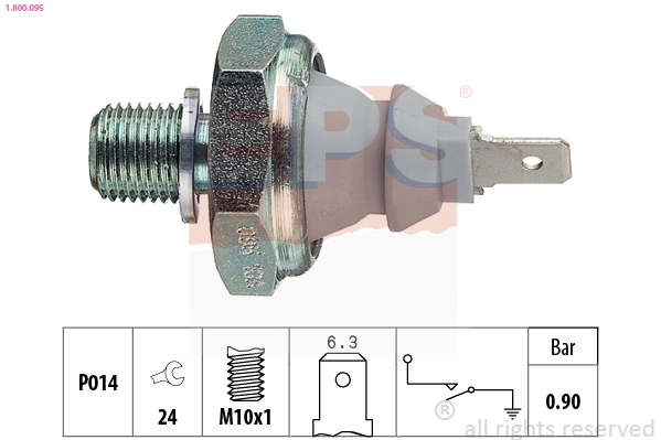Oil Pressure Switch Made in Italy - OE Equivalent 1.800.095