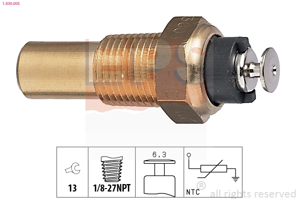 Sensor, coolant temperature Made in Italy - OE Equivalent 1.830.005